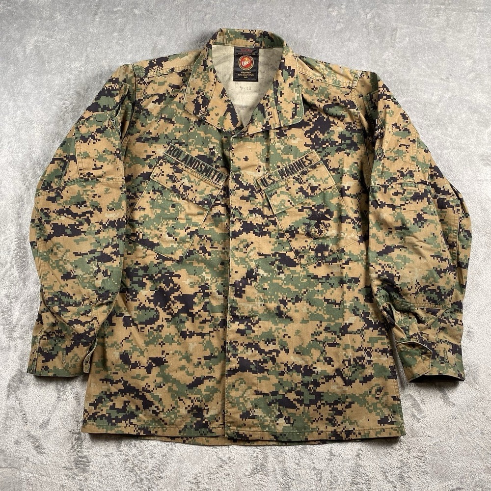 Military Shirt Sz M USMC Marine Combat Blouse Woodland Marpat Digital Camo MCCUU